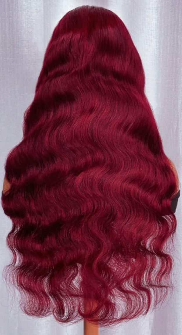 Burgundy Lace Front Wigs Human Hair Wine Red Colored Body Wave Human Hair Wig for Women13x4 Hd Lace Frontal Human Hair Wigs Pre Plucked With Baby Hair 150% Density